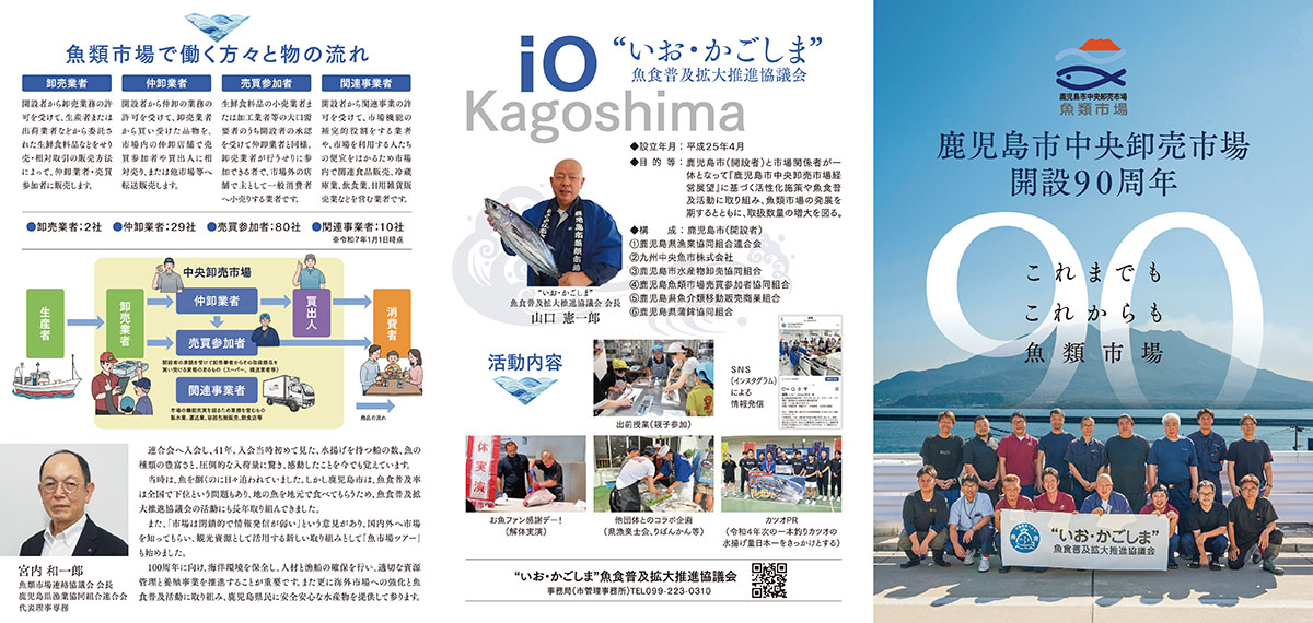 90周年記念誌「これまでも・これからも魚類市場」表面